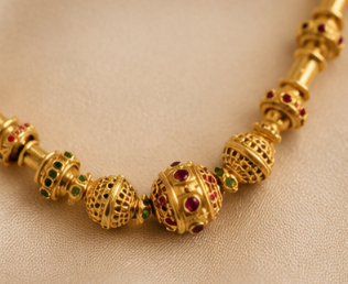 Traditional Gold-Plated Temple Necklace | VA Collections