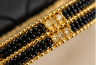 Daily Wear Black & Gold Designer Bangles | VA Collections