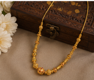 Traditional Gold-Plated Temple Necklace | VA Collections
